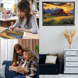 CEOVR Barn Diamond Painting Kits, 5D Full Drill National Park Diamond Art Kits for Adults, Mountain Landscape Gem Art, Adult Crafts Kits Wall Decor for Home Office 12x16inch CEOVR