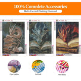 GOUOYANA Dragon Diamond Art Kits for Adults - 3 Pack, Full Drill Dragon Diamond Painting Kits for Beginners, DIY Full Rhinestone 5D Diamond dots (Gemstone Craft), Home Wall Decoration (12x16 inch) GOUOYANA