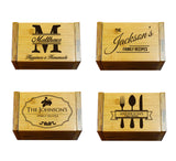 Personalized Recipe Box For Her - Custom Wood Recipe Organizer With Dividers - Kitchen Gift For Mom and Grandma My Personal Memories