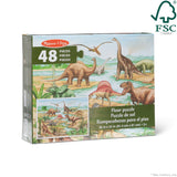 Melissa & Doug Dinosaurs Floor Puzzle - 48 Pieces (2 Feet x 3 Feet Assembled) - FSC Certified Melissa & Doug