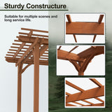 Jaxilyn 12x10 ft Wood Pergola,Outdoor Wood Gazebo Grape, Durable, Quality Supported Structure Entertaining Outdoor Wooden Pergola for Climbing Plant Support at Garden, Patio, Backyard, Deck, Brown Jaxilyn