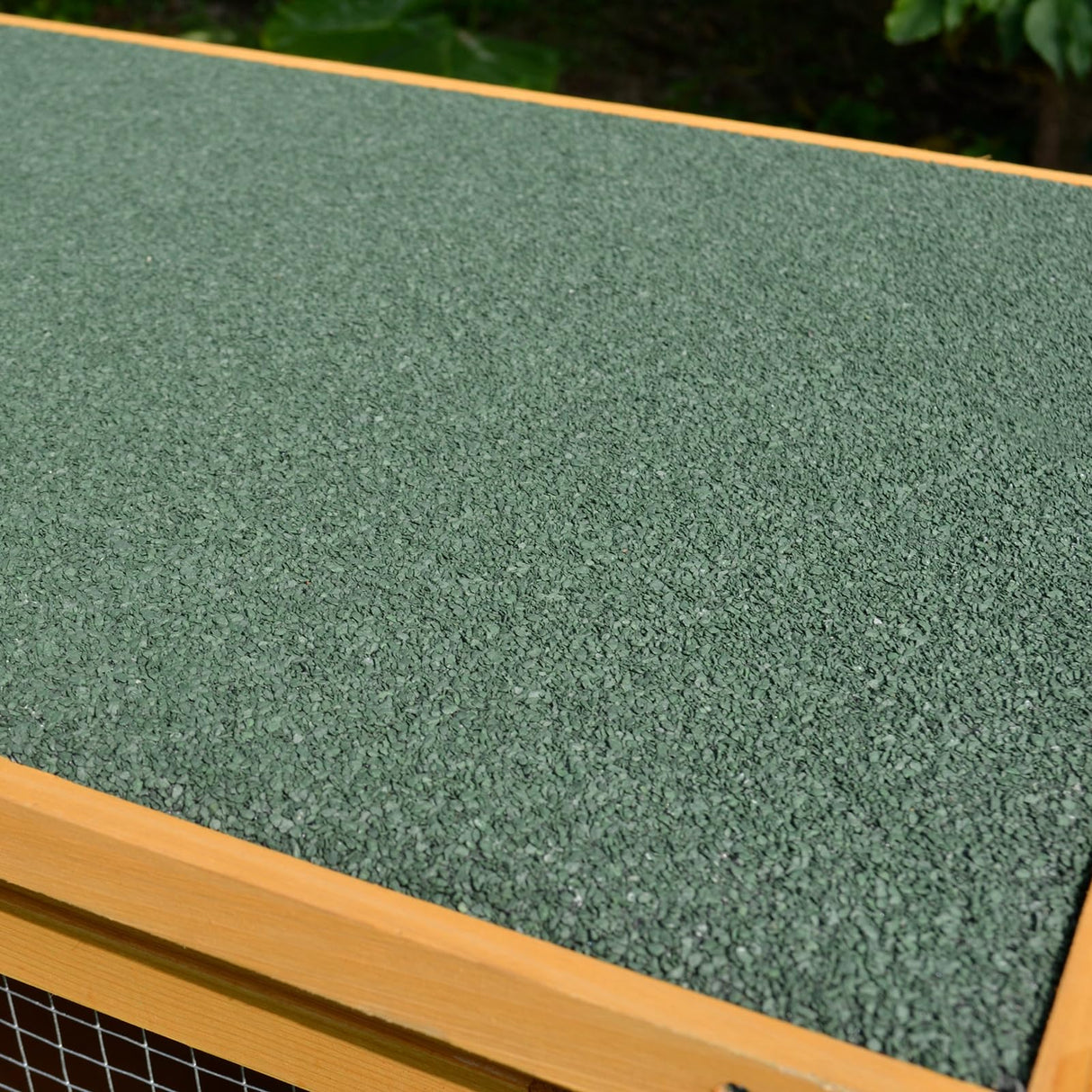 PawHut Wooden Rabbit Hutch Bunny Cage with Openable Waterproof Roof, No Leak Tray Sturdy Fir Wood Build for Indoor/Outdoor PawHut