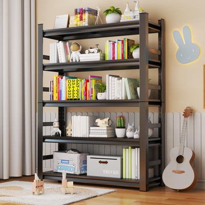 BEESTMUEBLE Metal Book Shelf, Industrial Bookcase, 5 Tiers Adjustable Shelving Unit and Storage, Heavy Duty Sturdy Bookshelf for Living Room, Bedroom
