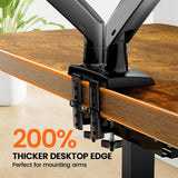 ErGear Whole Piece Standing Desk, 48x24 Inch Thick Adjustable Desk with 4 Height Memory, Electric Sit Stand Desk with Cable Management Tray, Ergonomic Desk for Home Office, Vintage Brown, EGESD73V ErGear