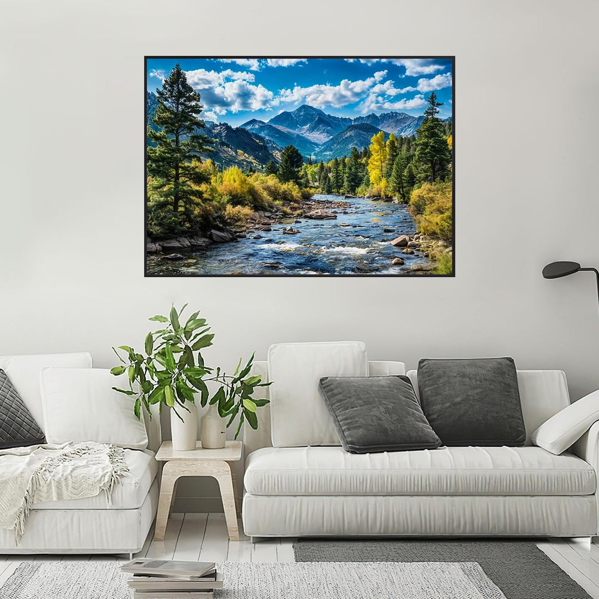 TOPMCYSG Mountain Scenery Diamond Art Kits for Adults,Forest Landscape 5D Diamond Painting Kits for Beginners,DIY Round Full Drill Diamond Dots Paintings Picture Gem Art for Home Wall Decor 16 x 12 in TOPMCYSG