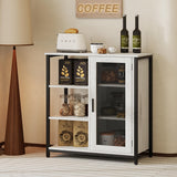 jajov 27.5'' Coffee bar Cabinet with Storage, Small Corner Coffee Stand Station for Kitchen, Farmhouse Dining Hutch Cabinet, Multipurpose Side Console Table (White) jajov