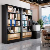 OpolQif Bookshelf, 5-Tier Bookshelf Metal Sturdy Bookcase,71" H Tall Black Bookcase with Adjustable Shelves, Heavy Duty Bookshelf for Living Room, Library, School, Study, Home Office OpolQif