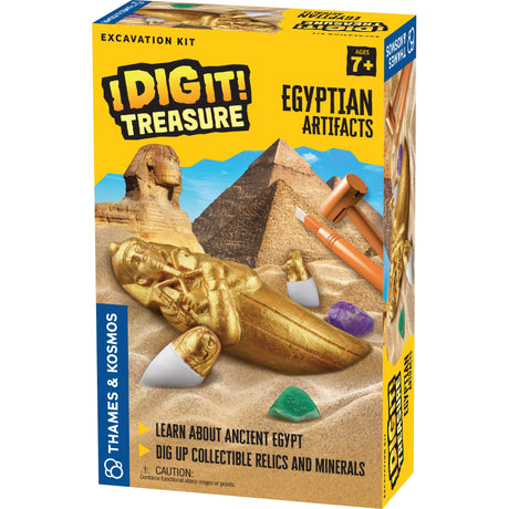 Thames & Kosmos I Dig It! Treasure – Egyptian Artifacts Excavation Kit | Explore Archaeology, Ancient Egypt & Hieroglyphics | Dig Out Collectible Relics & Minerals | Safe, Fun Educational Activity Thames & Kosmos
