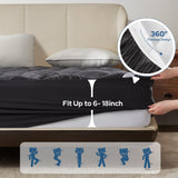 BEDLORE King Mattress Topper, Viscose Made from Bamboo Soft Pillow Top Mattress Pad, Thick Mattress Cover for Back Pain Relief with 6-18 inches Deep Pocket BEDLORE