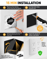 Elder Welder® Wall Outlet Hidden Safe with Key Lock | The Sneaky Way to Trick Thieves | Easy to Install | 100% Real Wall Plate | Wall Hidden Safe for Money | Elevated Choice Over Book Safe or Can Safe Elder Welder