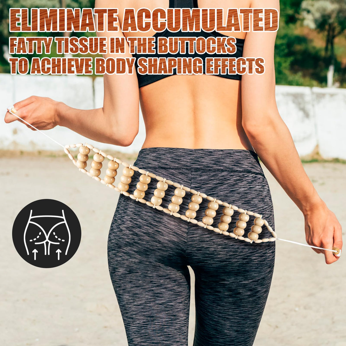 KintKita Wood Therapy Massage Tools,Back Wooden Massage Roller Rope Tool Maderoterapia Kit Professional Cellulite Massager for Body Shaping, Contouring,Back Neck Leg Muscle Relief KintKita