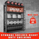 63''H Garage Shelves Heavy Duty Garage Shelving Units, 3000 LBS Capacity Industrial Shelving, Detachable and Adjustable 5-Tier Metal Storage Shelves for Warehouse, Basement, Black (63''H×40''W×18''D) ErgoNova