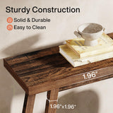 Tribesigns Farmhouse Console Entryway Table: 70.9 Inches All Wood Console Table for Entrance, 2 Tiers Narrow Long Behind Couch Sofa Table, Foyer Entry Table for Hallway, Living Room, Brown Tribesigns