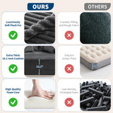 54.3"W Oversized Chaise Lounge Chair Indoor, Boneless Corduroy Sleeper Sofa Bed with 4 Pillows, Armrests, Comfy Fluffy Reading Couch, No Assembly Required Cloud Sofa for Living Room, Bedroom, Office GarveeHome