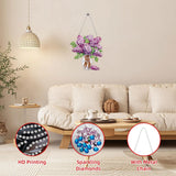 ZENDIYO Flowers Diamond Art Hanging Kits for Adults Kids, DIY Acrylic Special Shaped Diamond Art Painting Window Pendants Dreamcatcher for Home Wall Hanging Kits Hanging Ornament Christmas Gift ZENDIYO
