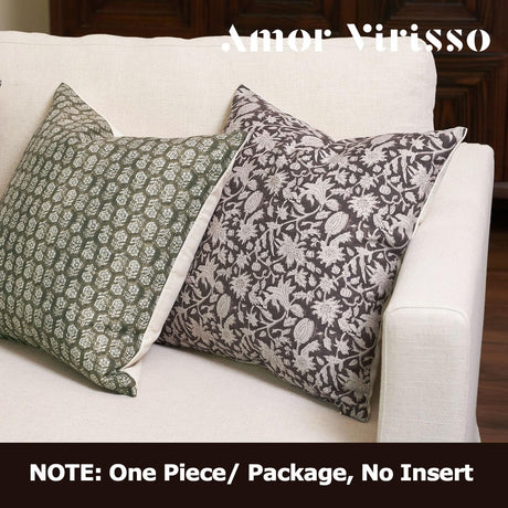 Amor Virisso 20x20 Pillow Covers Floral Pillow Covers Farmhouse Neutral Pillow Covers Decorative Pillows for Couch Accent Sofa Pillows 1PC, Olive Green Amor Virisso