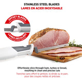 Starfrit Electric Knife with Offset Blades Precision Slicing Enhanced Safety Ergonomic Handle Starfrit