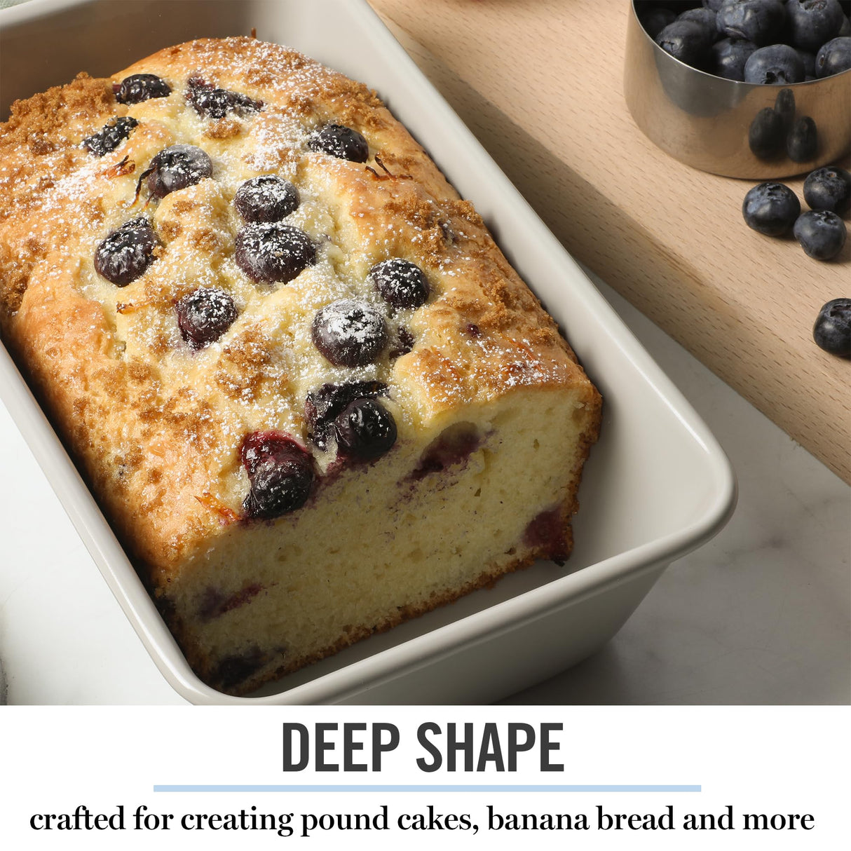 Martha Stewart Gallen 9 Inch Nonstick Carbon Steel Loaf Pan - Cool Grey Martha Stewart