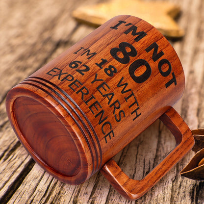 80th Birthday Gifts for Men Women Large Wooden Beer Mug 1944 Funny 80 Year Old Bday Gifts for Him Her Unique Christmas Presents for Friend Coworker Husband Wife Mom Dad Birthday Gift Wood Cof - WoodArtSupply