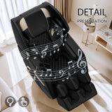 Massage Chair Full Body, Zero Gravity Massage Chair with Auto Modes, Airbag Massage, 6 Fix Point Rollers, Foot Massage, Heating, Touch Screen Controller, Home Relaxation Recliner with Massage, Black-2 Msutree