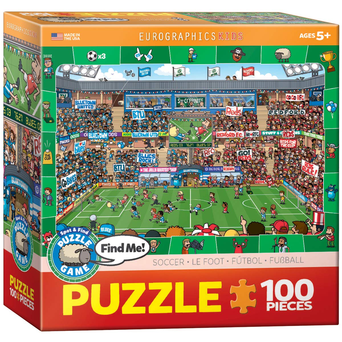 EuroGraphics Soccer Spot & Find 100 Piece Puzzle EuroGraphics