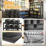 mysteeldepot 62" H Garage Shelving, Heavy Duty Storage Shelves, Garage Storage Shelves, Adjustable 5 Tier Metal Shelving Unit, Utility Shelves for Warehouse Backyard, 62" H×27.6" W×12" D mysteeldepot