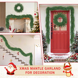 60 Inch Christmas Cedar Garland for Staircase Real Touch Droopy Bendable Lifelike Faux Xmas Garlands for Decoration Christmas Green Pine Mantle Garland Thanksgiving Table Decorations Outdoor Indoor LZNPA