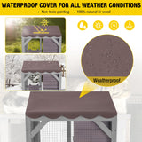 Cat House Outdoor Catio for Catis Mobile Enclosures on Wheels Large Cat Cage with Waterproof Cover,Resting House,62.8" Aivituvin