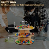 CZYY Pressure Pot Dice Rack Wooden Easy-Assemble Shelves, Pressure Pot Stand Perfect for Dice Making CZYY