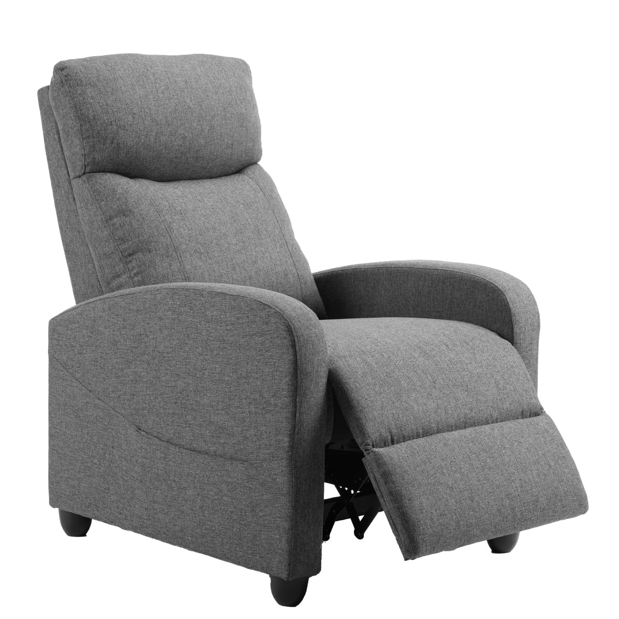 Sweetcrispy Recliner Chair Fabric Recliner Sofa No Massage, Home Theater Seating with Lumbar Support, Adjustable Push Back Overstuffed High-Density Sponge Reclining for Living Room, Slate Gray Sweetcrispy
