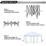 ABCCANOPY Patio Pop Up Canopy Tent 10x20 Commercial-Series(White) ABCCANOPY