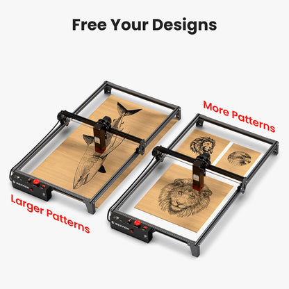 Mecpow X3 Series Y-axis Extension Kit, EX3 Laser Engraver Area Expansion Kit for 5W/10W Laser Cutter, Engraving Area is Expanded to 15.7 * 29.5"(410 * 750mm), Longer Laser Engraving and Cutti - WoodArtSupply