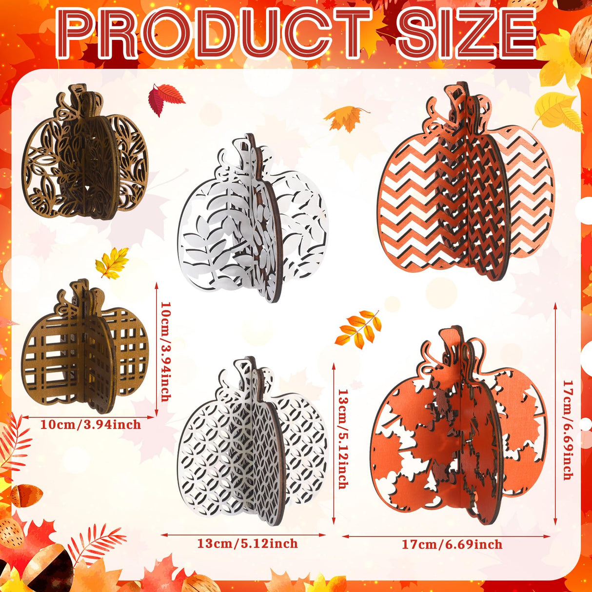 12 Pieces Fall Wooden Table Signs Pumpkin Wood Table Decor Autumn Tiered Tray Decor Thanksgiving Table Centerpieces Block Sign Farmhouse Fall Decorations for Home Party Decor Indoor Soaoo