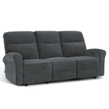 MCombo 87.8" Wall Hugger Power Reclining Sofa with Drop Down Table, 3-Seater Recliner Couch for Small Spaces Living Room RV, USB Ports, Fabric PR635M3 (Dark Grey) MCombo