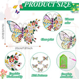 Lenwen 6 Pcs Diamond Art Stained Glass Window Clings Christmas Diamond Art Kits DIY Butterfly Window Stickers for Suncatchers Adults Crafts Home Wall Decor Gifts Lenwen