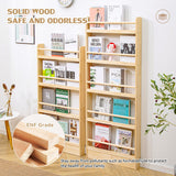 WOOOFA Behind The Door Bookshelf, Behind Door Bookshelf, 6-Tier Book Shelf, Narrow Thin Bookshelf for Kids, Space Saving, Anti-tip, Wall Mounted Book Toy Organizer for Bedroom, Living Room, Office WOOOFA