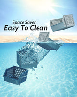 TidyFriend Stackable Storage Bins for Closet Organizers and Storage 4 Pack, Garage Storage Bin Stackable, Bathroom and Garage Organizer (Grey) Skywin