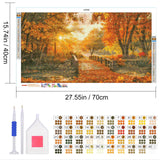 ATDMS Large Diamond Art Kits for Adults - DIY 5D Landscape Diamond Painting Kits for Adults,Full Drill Forest Diamond Painting, Sunset Gem Art Kits for Home Wall Decor 27.5x15.7 Inch ATDMS