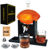 Football Whiskey Decanter Set with Glasses Spout Football Chiller,47oz Whiskey Decanter Sets for Men,Tequila Liquor Decanter Whiskey Set Bourbon Gifts for Men Gifts for Dad Boyfriend Him Husband LuxuryBar