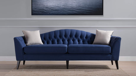 Jennifer Taylor Home Ramsey Camelback Sofa, Dark Sapphire Blue Jennifer Taylor Home