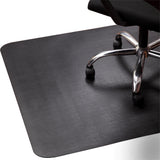 Office Rolling Chair Mat for Hardwood and Tile Floor, Black, Anti-Slip, Non-Curve, Chair Mat Best for Under The Computer Desk, 47 x 35 Rectangular Non-Toxic Plastic Protector, Not for Carpet Lesonic