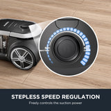 Eureka Bagless Canister Vacuum Cleaner, Lightweight Vac for Carpets and Hard Floors, Silver with Black, NEN180 Eureka