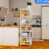 REGILLER 6 Wire Shelving Steel Storage Rack Adjustable Unit Shelves for Laundry Bathroom Kitchen Pantry Closet(White,11.7" D x 16.8" W x 63" H) REGILLER