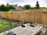 Master Garden Products RF-6 Natural Woven with Black Nylon Coated Wire, 6'H x 14'L Reed Fence, Yellow Master Garden Products