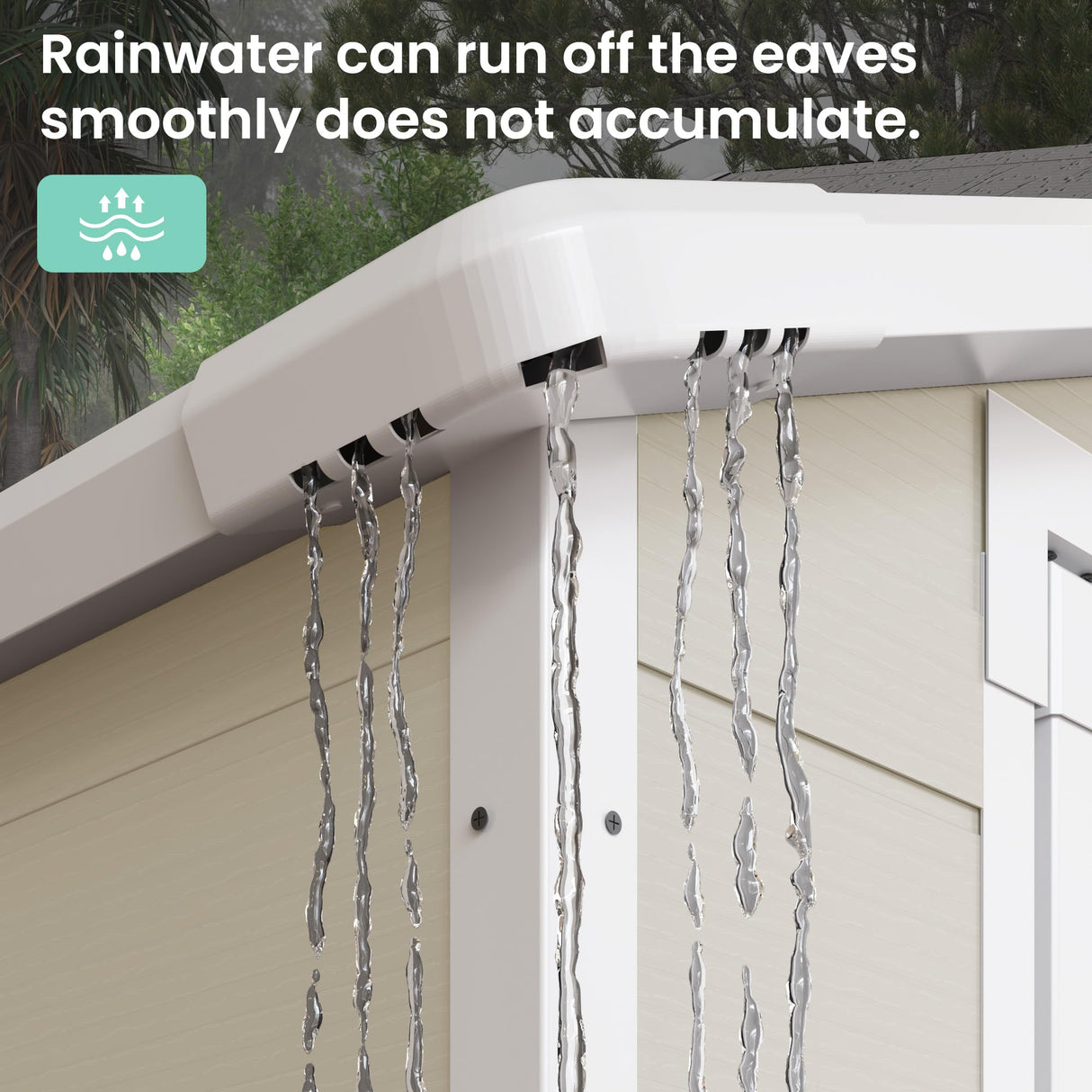 UDPATIO Outdoor Storage Shed 6x4.5 FT, Plastic Resin Outside Sheds & Outdoor Storage for Trash Can, Bike, Lawnmower, Generator, Tool Shed with Lockable Door for Backyard, Lawn, Patio, Sandstone UDPATIO