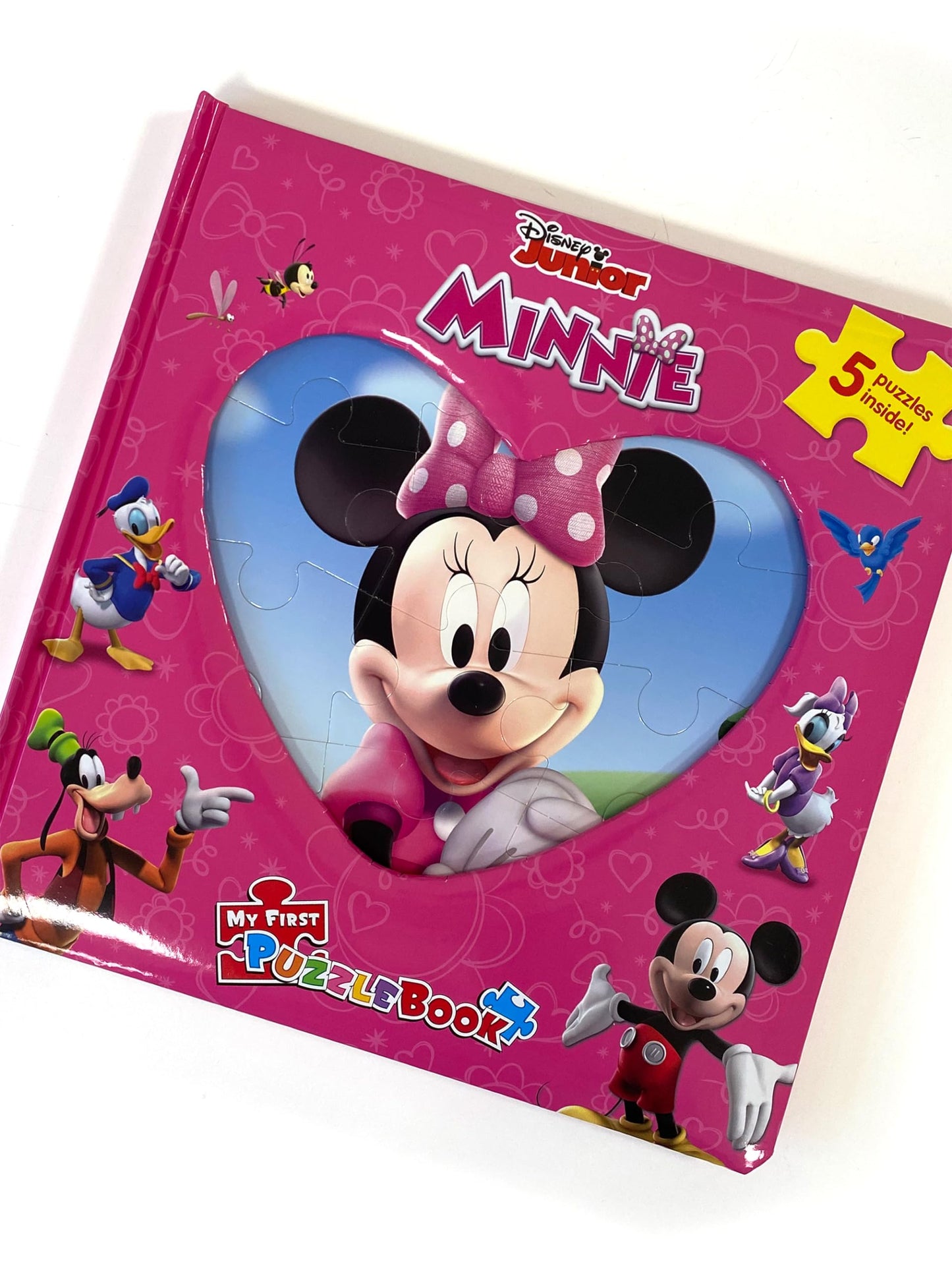 Disney Junior Minnie My First Puzzle Book - Jigsaw Puzzles for kids, 10-page board book, 5 puzzles to enjoy