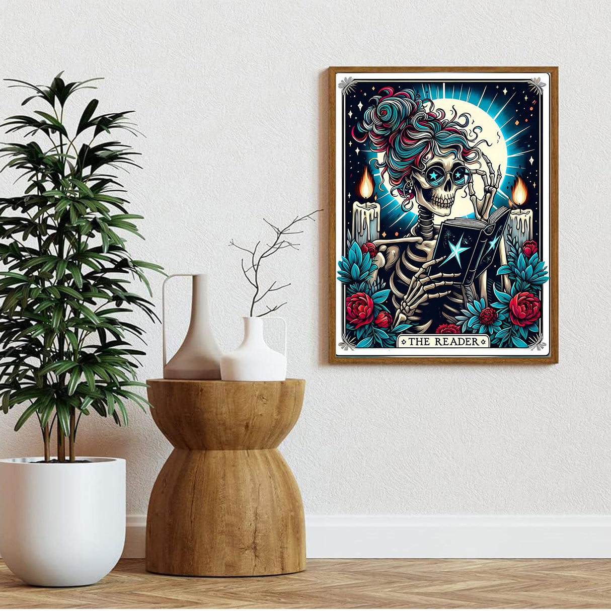 Skull Diamond Painting Kits for Adults- Skull Diamond Art Kits for Adults, Gem Painting Kit for Adult for Gift and Home Wall Decor 12x16 Inch Gemozaic