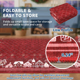 Christmas Area Rug 5x7 for Bedroom Living Room Non Slip Large Dining Room Holiday Decor Throw Carpet Washable Rugs Xmas Decoration Bordered Area Rugs Bordered Carpet for Nursery Kitchen, Red GarveeHome