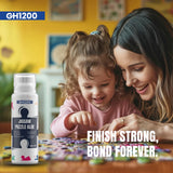 2 Pack 140ml Jigsaw Puzzle Glue with New Sponge Head, Suitable for 1000/3000/5000 Pieces of Paper and Wood Puzzle Glue Clear Water-Soluble Quick Dry Jigsaw Puzzle Glue, 280ml GH1200