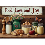 CEOVR Kitchen Diamond Art Kits for Adults, Food Diamond Painting Dots DIY Gem Art, Adult Crafts Kits Wall Decor for Home Office 12x16in CEOVR